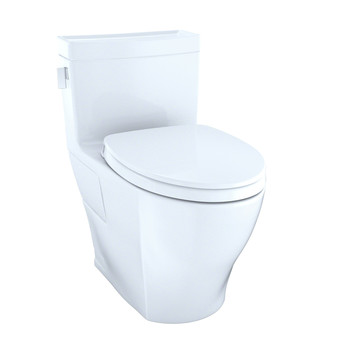 PRODUCTS | TOTO 1-Piece Legato CEFIONTECT WASHLETplus 1.28 GPF Elongated Universal Height Skirted Toilet - Cotton White