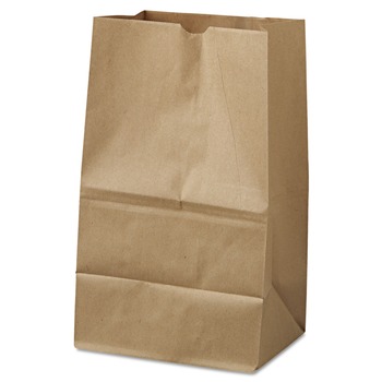 PRODUCTS | General 18421 8.25 in. x 5.94 in. x 13.38 in. 40 lbs. Capacity #20 Squat Grocery Paper Bags - Kraft (500/Bundle)