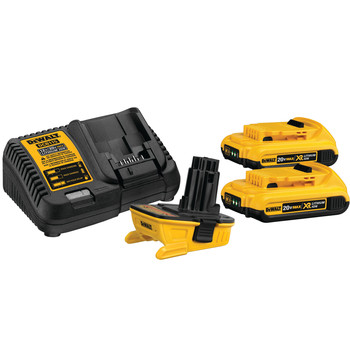 PRODUCTS | Dewalt DCA2203C 20V MAX Lithium-Ion Battery/Charger/Adapter Kit for 18V Cordless Tools with 2 Batteries (2 Ah)