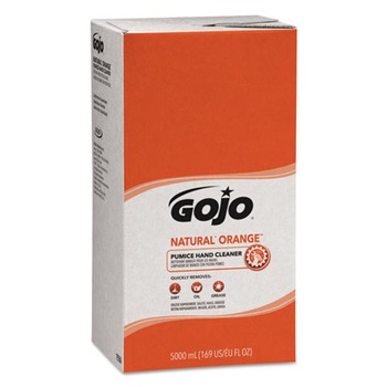 PRODUCTS | GOJO Industries 7556-02 5000 mL NATURAL ORANGE Pumice Hand Cleaner Refill - Citrus Scent (2/Carton)