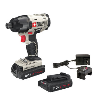 DRILLS | Porter-Cable PCC641LB 20V MAX 1.3 Ah Cordless Lithium-Ion 1/4 in. Hex Impact Driver Kit