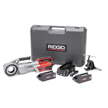 POWER TOOLS | Ridgid 72018 760 FXP 11-R Brushless Lithium-Ion Cordless Power Drive Kit with 2 Batteries (4 Ah)