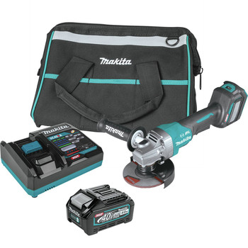ANGLE GRINDERS | Makita GAG06M1 40V max XGT Brushless Lithium-Ion 4-1/2 in./5 in. Cordless Paddle Switch Angle Grinder Kit with Electric Brake and AWS (4 Ah)