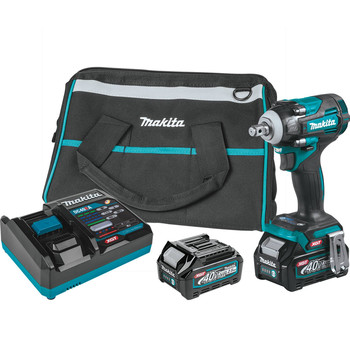 IMPACT WRENCHES | Makita 40V max XGT Brushless Lithium-Ion 1/2 in. Cordless 4-Speed Impact Wrench with Friction Ring Anvil Kit (2.5 Ah)