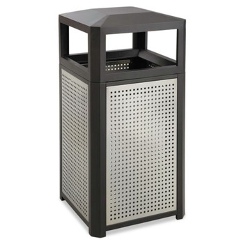 PRODUCTS | Safco 9932BL Evos Series Steel 15 Gallon Waste Container - Black