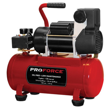 PRODUCTS | ProForce 1 HP 3 Gallon Oil-Free Hotdog Air Compressor