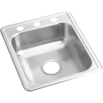 PRODUCTS | Elkay D117213 Dayton Top Mount 17 in. x 21-1/4 in. Single Bowl Bar Sink (Stainless Steel)