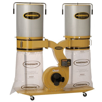 POWER TOOLS | Powermatic PM1900TX-CK1 Dust Collector, 3HP 1PH 230V, 2-Micron Canister Kit