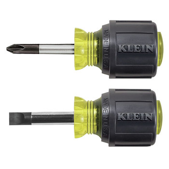 PRODUCTS | Klein Tools 2-Piece Stubby Slotted and Phillips Screwdriver Set
