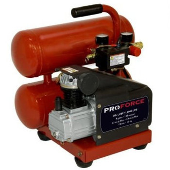 PRODUCTS | ProForce VSF1080421 1 HP 4 Gallon Oil-Free Twin Stack Air Compressor
