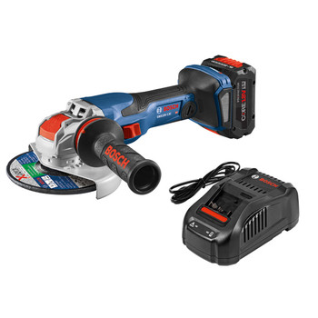 GRINDERS | Factory Reconditioned Bosch PROFACTOR 18V Spitfire X-LOCK Connected-Ready 5 - 6 in. Cordless Angle Grinder Kit with Slide Switch (8.0 Ah)