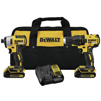 COMBO KITS | Factory Reconditioned Dewalt DCK277C2R 20V MAX 1.5 Ah Cordless Lithium-Ion Compact Brushless Drill and Impact Driver Combo Kit