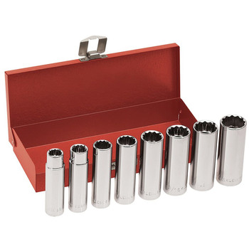 PRODUCTS | Klein Tools 8-Piece 1/2 in. Drive 12 Point Deep Socket Wrench Set