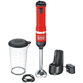 PRODUCTS | Black & Decker BCKM1011K06 Kitchen Wand Variable Speed Lithium-Ion Cordless Red Immersion Blender Kit