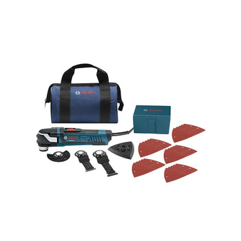 OSCILLATING TOOLS | Factory Reconditioned Bosch GOP40-30B-RT Multi-X 3.0 Amp StarlockPlus Oscillating Tool Kit w/Snap-In Blade Attachment