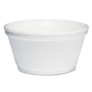PRODUCTS | Dart 8SJ20 8 oz. Extra Squat Foam Container - White (50 Packs/Carton)