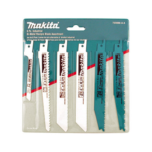 Makita 723086AA 6Piece Industrial Range Reciprocating Saw Blade Pack