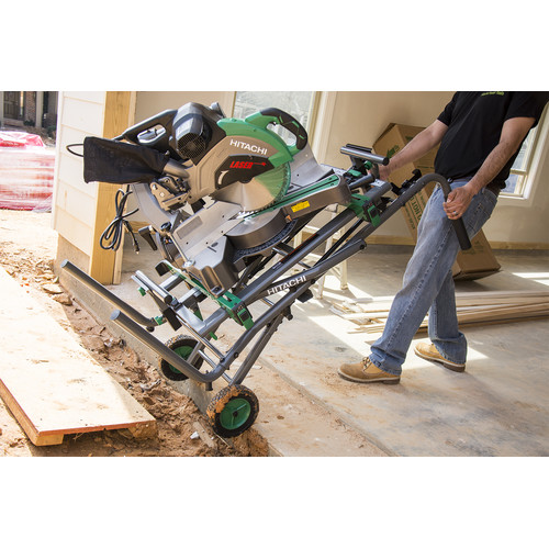 Hitachi UU240R Fold & Roll Portable Miter Saw Stand