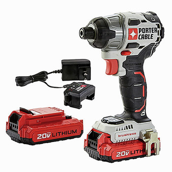 PRODUCTS | Porter-Cable 20V MAX 1.5 Ah Cordless Lithium-Ion Brushless 1/4 in. Impact Driver Kit