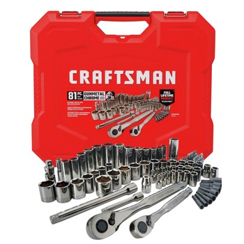 PRODUCTS | Craftsman (81-Piece) Gunmetal Chrome Mechanics Tool Set