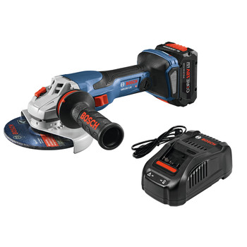 ANGLE GRINDERS | Bosch GWS18V-13CB14 18V PROFACTOR Brushless Lithium-Ion 5 in. - 6 in. Cordless Angle Grinder Kit with Slide Switch (8 Ah)
