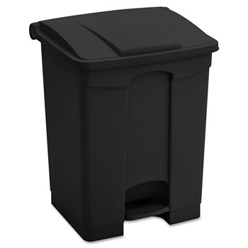 PRODUCTS | Safco 9923BL 23 Gallon Large Capacity Plastic Step-On Receptacle - Black