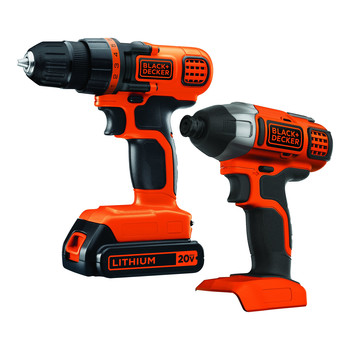 Black & Decker BD2KITCDDI 20V MAX 1.5 Ah Cordless Lithium-Ion Drill and Impact Driver Combo Kit