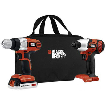 Black & Decker BDCD220IA-1 20V MAX Cordless Lithium-Ion 3\/8 in. Drill Driver & Impact Driver Combo Kit with 1 Battery Pack