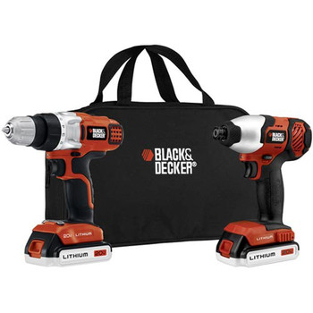 Black & Decker BDCD220IA 20V MAX Cordless Lithium-Ion 3\/8 in. Drill Driver & Impact Driver Combo Kit with 2 Battery Packs Black & Decker BDCD220IA 20V MAX Cordless Lithium-Ion 3\/8 in. Drill Driver & Impact Driver Combo Kit with 2 Battery Packs
