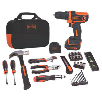 Black & Decker BDCDD12PK 12V MAX Cordless Lithium-Ion 56-Piece Project Kit