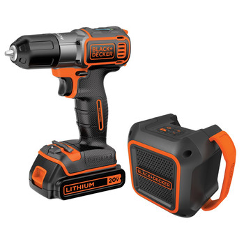 Black & Decker BDCDE120BTS 20V MAX Cordless Lithium-Ion Drill Driver & Speaker Combo Kit