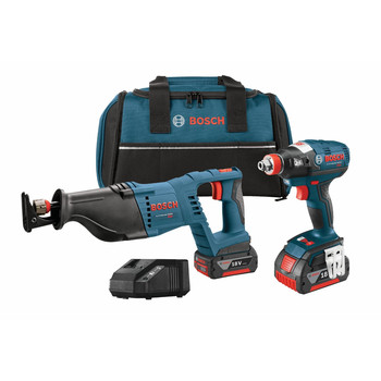 Bosch CLPK204-181 18V Cordless Lithium-Ion 1\/4 in. Socket Ready Impact Driver and Reciprocating Saw