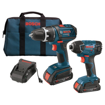 Bosch CLPK233-181 18V 2.0 Ah Cordless Lithium-Ion EC Brushless Drill Driver & Impact Driver Combo Kit