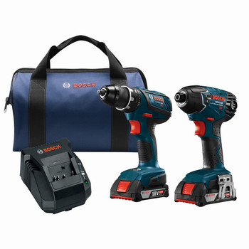 Bosch CLPK237A-181 18V 4.0 Ah Cordless Lithium-Ion Hammer Drill and Impact Driver Combo Kit