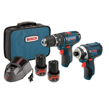 Bosch CLPK241-120 12V Max Cordless Lithium-Ion 3\/8 in. Hammer Drill & Impact Driver Combo Kit