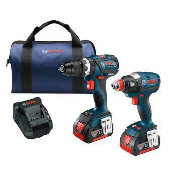 Bosch CLPK251-181 18V 4.0 Ah Cordless Lithium-Ion EC Brushless Impact Driver and Drill Driver Combo Kit