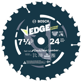 Bosch DCB724D Daredevil 7-1\/4 in. 24 Tooth Circular Saw Blade for Decking and Wet Lumber