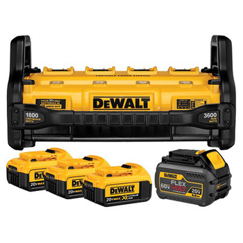 Dewalt DCB1800M3T1 Portable Power Station with (3) 20V MAX 4.0 Ah & (1) FLEXVOLT 6.0 Ah Batteries Dewalt DCB1800M3T1 Portable Power Station with (3) 20V MAX 4.0 Ah & (1) FLEXVOLT 6.0 Ah Batteries