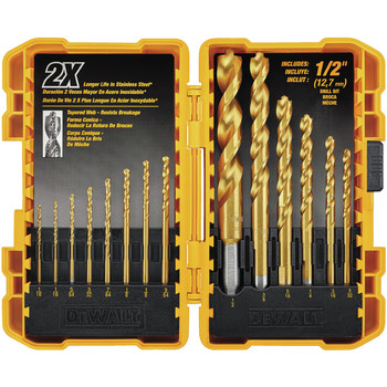 Dewalt DW1354 14-Piece Titanium Drill Bit Set Dewalt DW1354 14-Piece Titanium Drill Bit Set