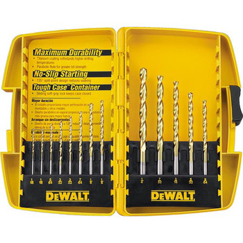 Dewalt DW1363 13-Piece Titanium Split Point Drill Bit Set Dewalt DW1363 13-Piece Titanium Split Point Drill Bit Set