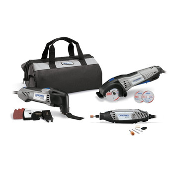 Dremel CKDR-02 Ultimate 3-Tool Combo Kit with 15 Accessories and Soft Case