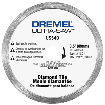 Dremel US540-01 3-1/2 in. Tile Diamond Blade Dremel US540-01 3-1/2 in. Tile Diamond Blade