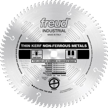 Freud LU77M012 12 in. 96 Tooth Thin Kerf Non-Ferrous Metal Saw Blade Freud LU77M012 12 in. 96 Tooth Thin Kerf Non-Ferrous Metal Saw Blade