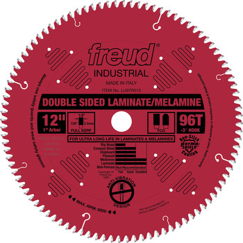 Freud LU97R012 12 in. 96 Tooth Double-Sided Laminate/Melamine Saw Blade Freud LU97R012 12 in. 96 Tooth Double-Sided Laminate/Melamine Saw Blade