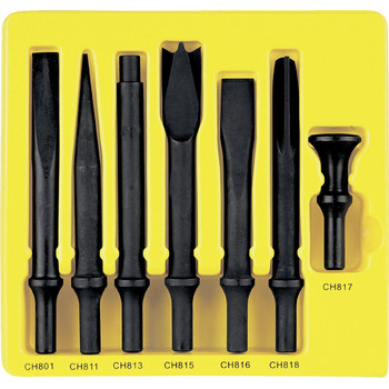Grey Pneumatic CS807 7-Piece .498 Shank Heavy-Duty Chisel Set Grey Pneumatic CS807 7-Piece .498 Shank Heavy-Duty Chisel Set