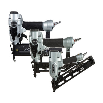 Hitachi KNT65-50-38 3-Piece Angled Finish Nailer, Brad Nailer & Crown Stapler Combo Kit Hitachi KNT65-50-38 3-Piece Angled Finish Nailer, Brad Nailer & Crown Stapler Combo Kit