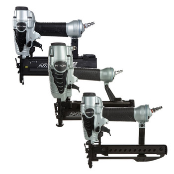 Hitachi KNT65M-50-38 3-Piece Straight Finish Nailer, Brad Nailer & Crown Stapler Combo Kit Hitachi KNT65M-50-38 3-Piece Straight Finish Nailer, Brad Nailer & Crown Stapler Combo Kit