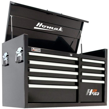 Homak BK02041091 41 in. 9 Drawer Top Chest (Black) Homak BK02041091 41 in. 9 Drawer Top Chest (Black)
