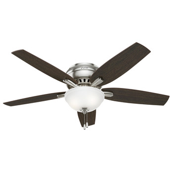 Hunter 53315 52 in. Newsome Brushed Nickel Ceiling Fan with Light Hunter 53315 52 in. Newsome Brushed Nickel Ceiling Fan with Light