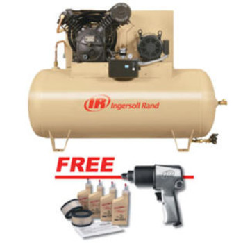 Ingersoll Rand 2545E10-VPTS Electric 2-Stage 10 HP Air Compressor with Air Impact Wrench & Start Up Kit Ingersoll Rand 2545E10-VPTS Electric 2-Stage 10 HP Air Compressor with Air Impact Wrench & Start Up Kit